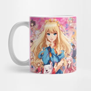 Blonde all american anime girl Mug